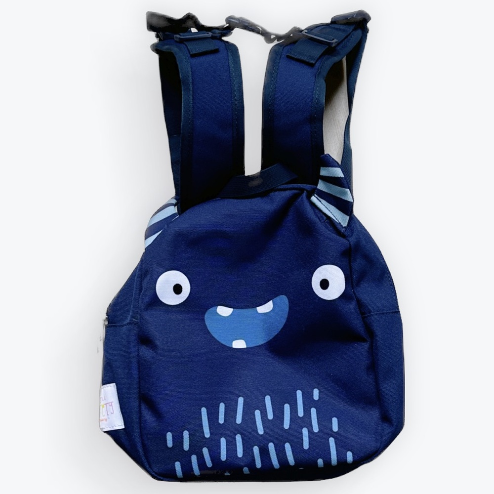Preschool Fieldtrip Zoo Outing Travel Airplane Blue Monster Backpack ~ OS Unisex